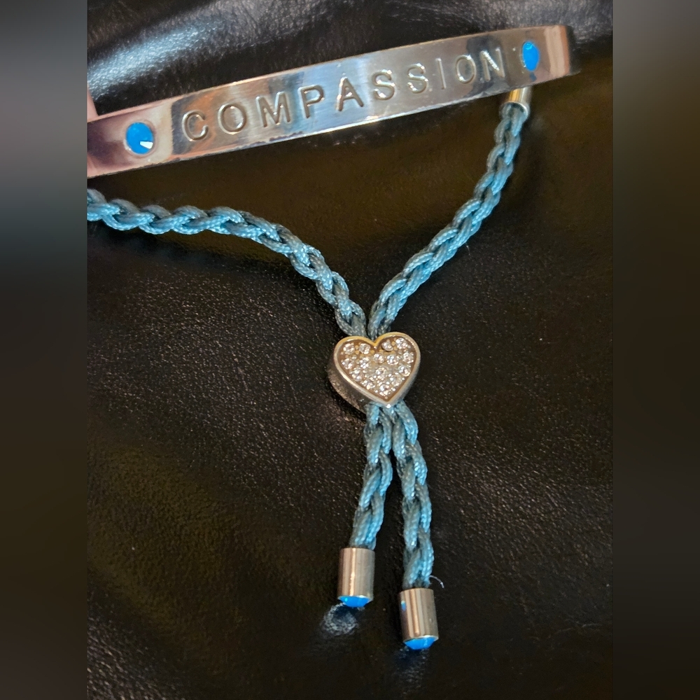 Brighton Compassion Identity Style Curved Braided Bracelet 1095 7 3/4"